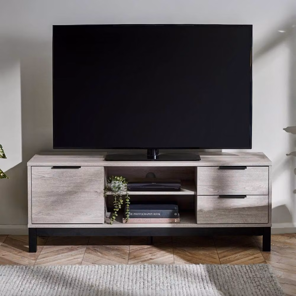 Cheshire Premium Lomond Modern TV Unit in Grey Oak and Light Grey – 3