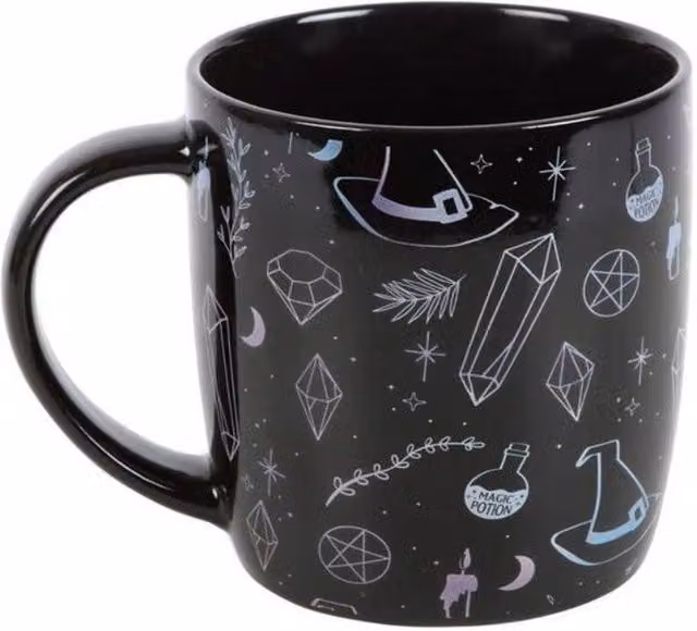 Something Different Crystal Witch Printed Mug in Black, Blue and Purple – 2