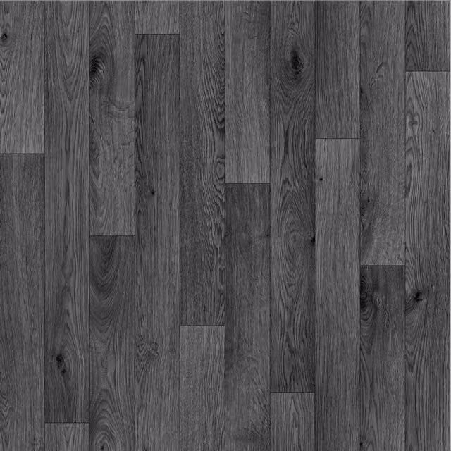 Primus Black Wood Effect Vinyl Flooring Sheet with 2.5mm Felt Backing, W: 300 cm, L: 400 cm