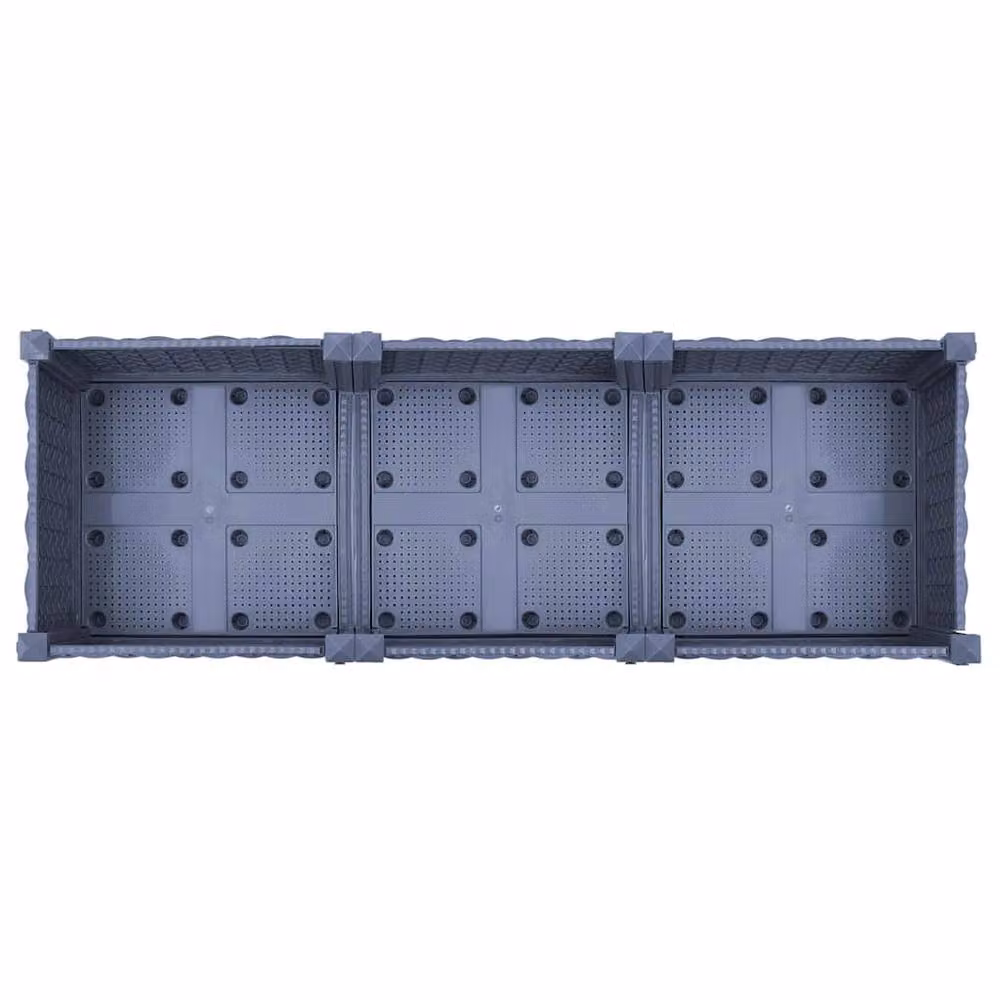 Berkfield Home Grey Polypropylene Raised Bed W/D/H: 120 x 40 x 71 cm – 3