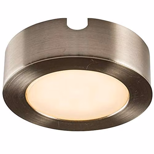Loops Recess or Surface Mount Under Cabinet LED Downlight in Brushed Chrome with Colour Changing White Light