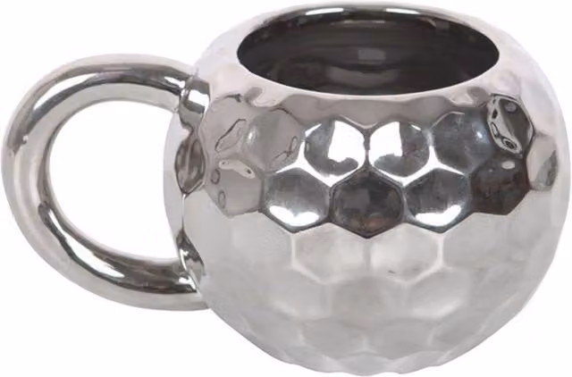 Something Different Silver Disco Ball Ceramic and Stainless Steel Mug – 1