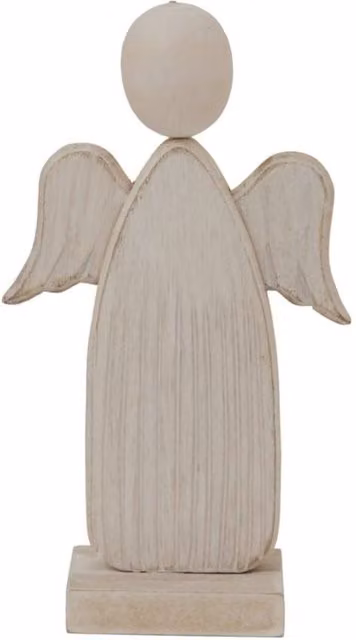 KDMD White Rustic Ceramic Angel Tabletop Figurine