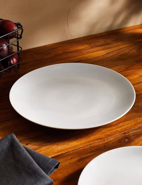 M&S Maxim Coupe White Porcelain Dinner Plate