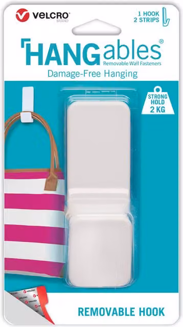 VELCRO Brand HANGables Removable Fasteners, Large, White