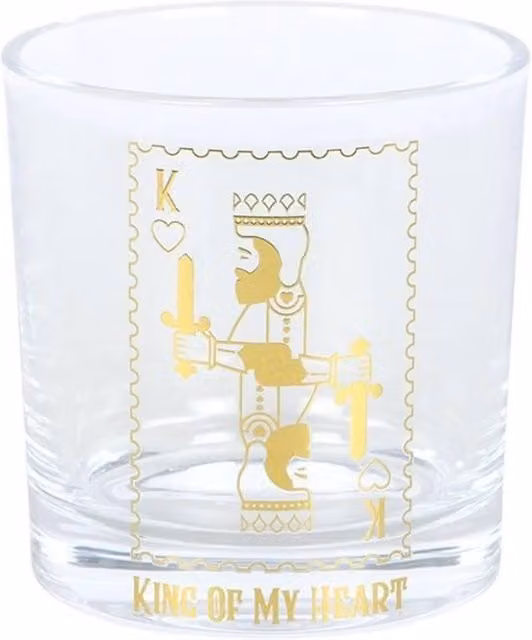 Something Different King Of My Heart Clear Glass Tumbler, 300 ml