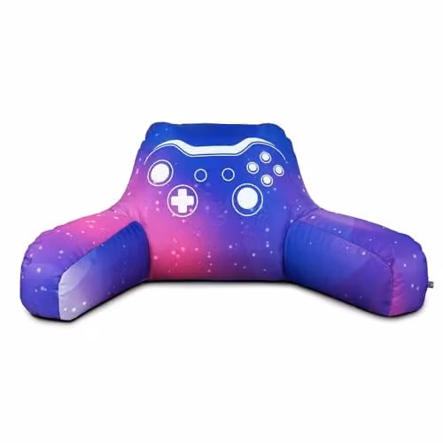 rucomfy Purple Galaxy Gaming Controller Beanbag Cuddle Cushion, W80 x D40 x H30 cm