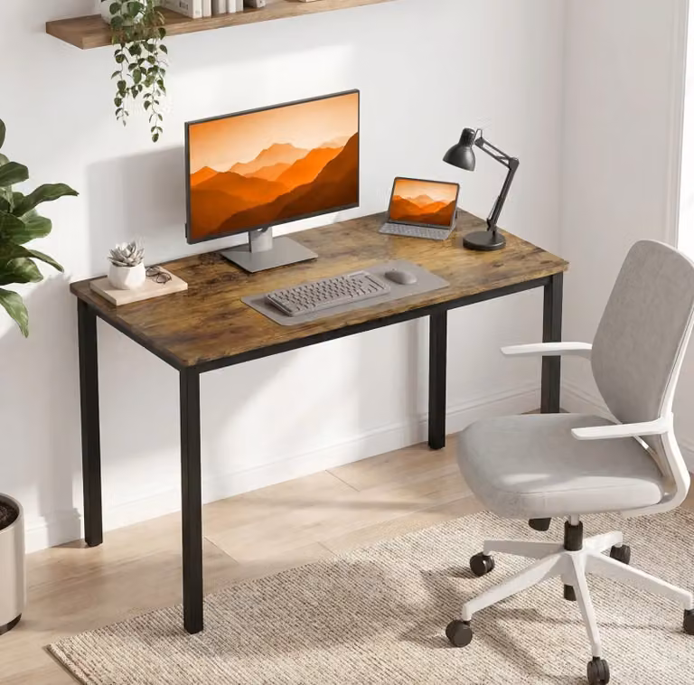 DHS Rustic Brown Computer Desk, W: 100 cm, D: 50 cm