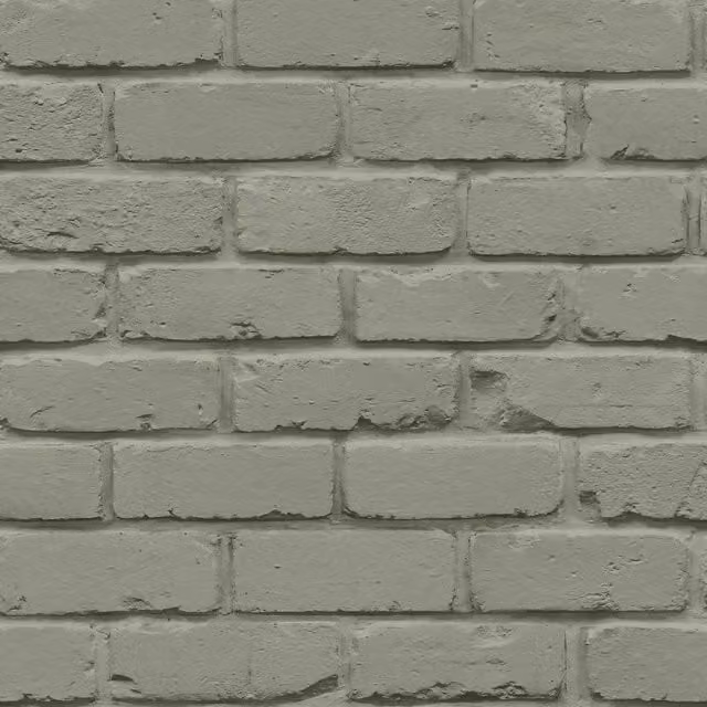 Fine Décor Painted Brick Wallpaper in Green and Grey