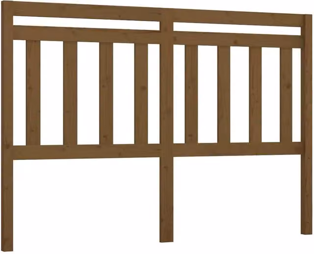 Berkfield Home Rustic Solid Wood Pine Bed Headboard in Honey Brown, W: 146 cm, D: 4 cm, H: 100 cm