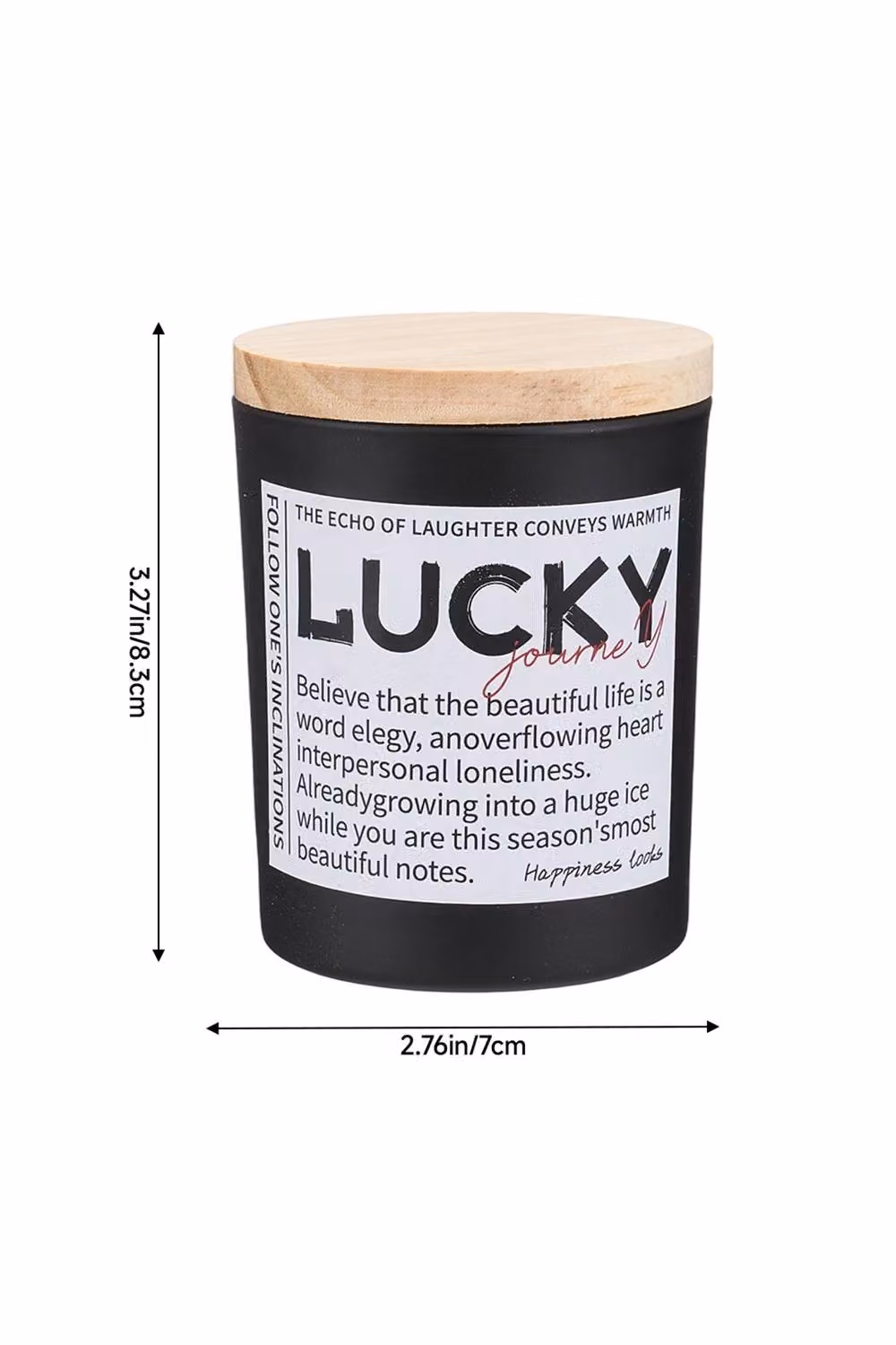 Living and Home Vintage Multicolour Soy Wax Scented Candle in Black Glass Cup with Wooden Lid – 2