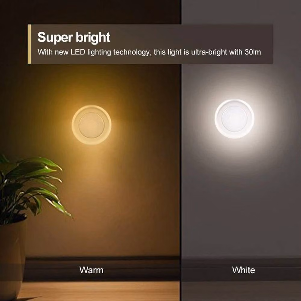 FLAVORA Warm White Battery Powered LED Under Cabinet Light in Silver and White – 2