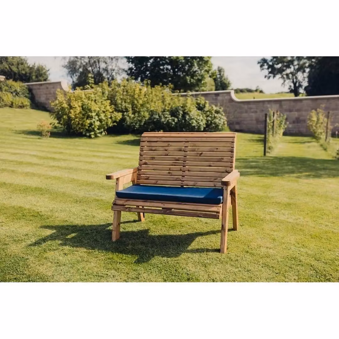 Churnet Valley Garden Furniture Ltd Valley 2 Seat Pine Garden Bench in Brown – 2
