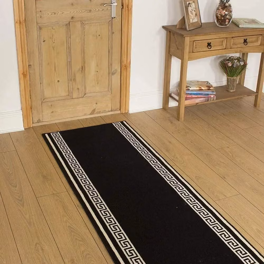 runrug Key Hallway Runner Rug in Black, W: 60 cm, L: 360 cm – 5