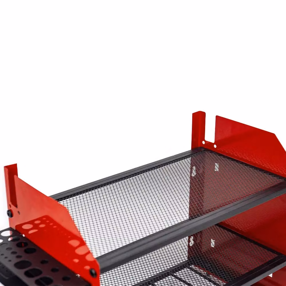 Xample Wall Mounted Power Tool Organizer Storage Rack in Black and Red – 4