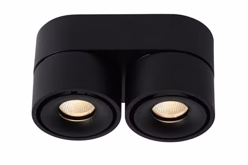 Lucide Yumiko Dimmable and Adjustable Surface Mounted LED Ceiling Spotlight in Black – 1