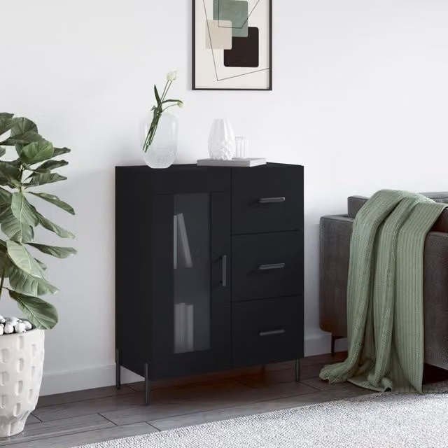 Berkfield Home Black Classic Sideboard W/D/H: 69.5 x 34 x 90 cm – 1