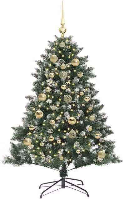 Berkfield Home Modern Artificial Christmas Tree in Green, W/D/H: 105 x 105 x 150 cm – 1