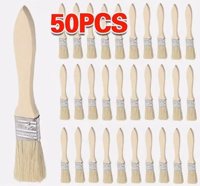 NESTLUNE 50 Economy Paint Brushes for Fence Decorating in Beige, W: 100 cm, H: 40 cm – 1