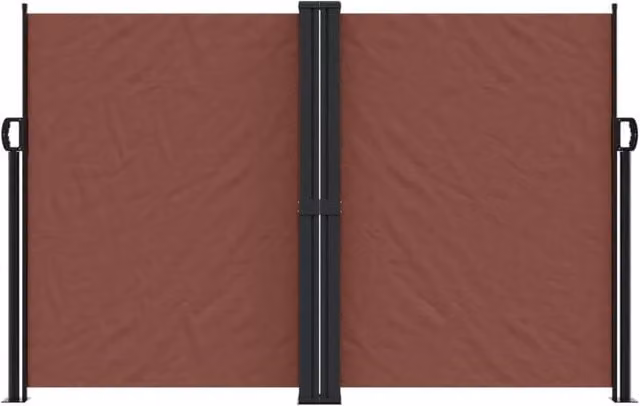 Berkfield Home Retractable Single Side Awning in Brown, W/H: 600 x 160 cm