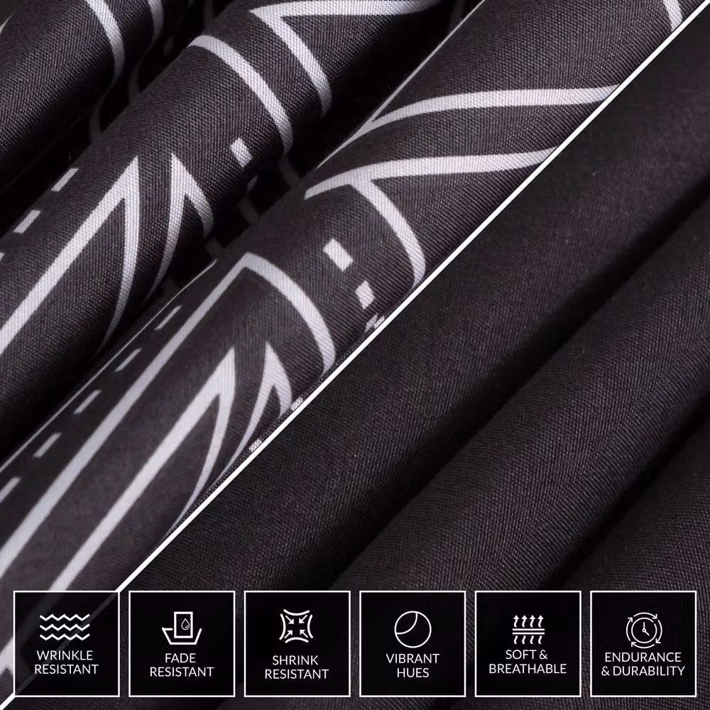 Grace Luxury Black Microfibre Duvet Cover Set, King Size (180 x 200 cm) – 3
