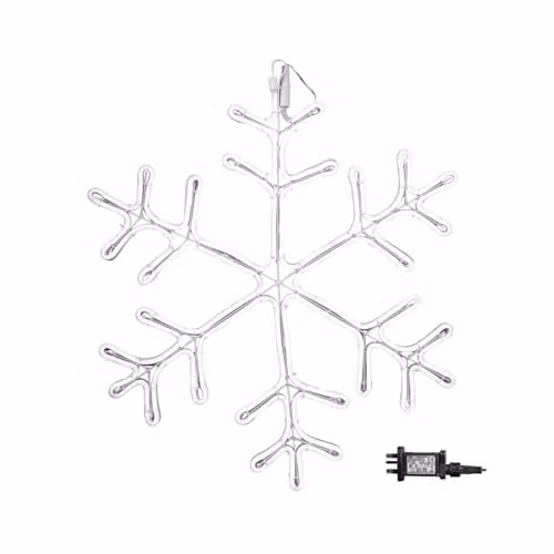 Samuel Alexander Neon Flex Christmas Snowflake with Blue and White LEDs, W: 59 cm, H: 56 cm – 3