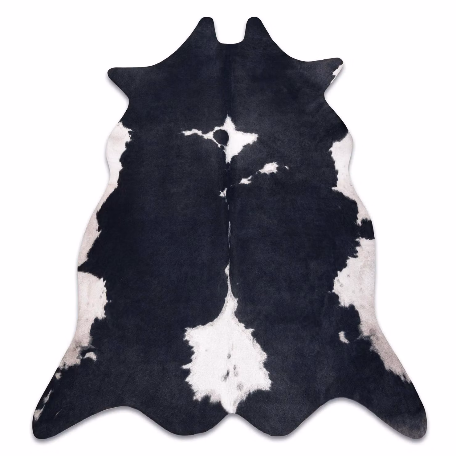 RugsX Black Cow Hide Style Animal Print Rug, W: 155 cm, D: 195 cm – 2