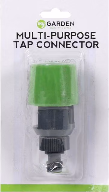 My Garden Multi Purpose Snap On Tap Connector, Green