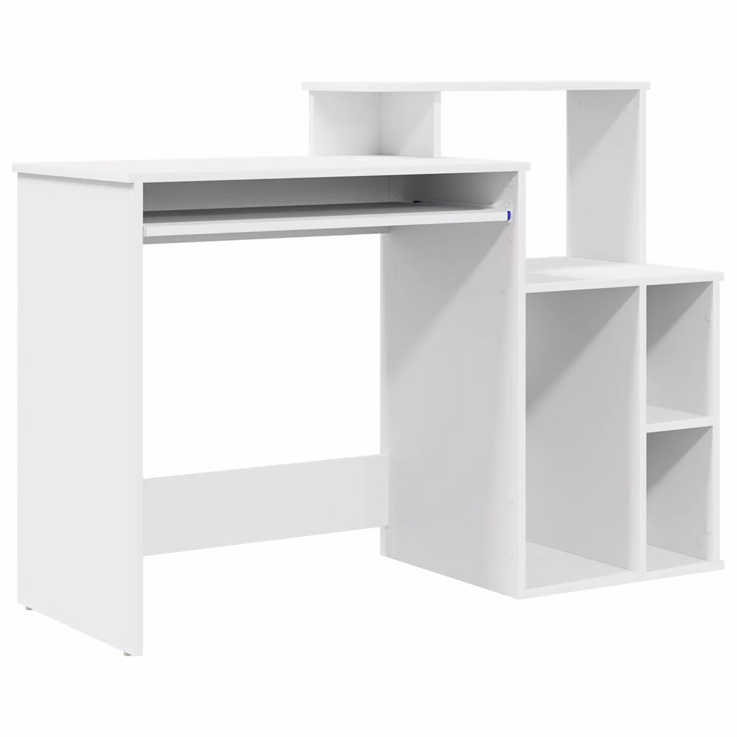 Berkfield Modern White Writing Desk with Storage, W/D/H: 120.5 x 44 x 88.5 cm – 2