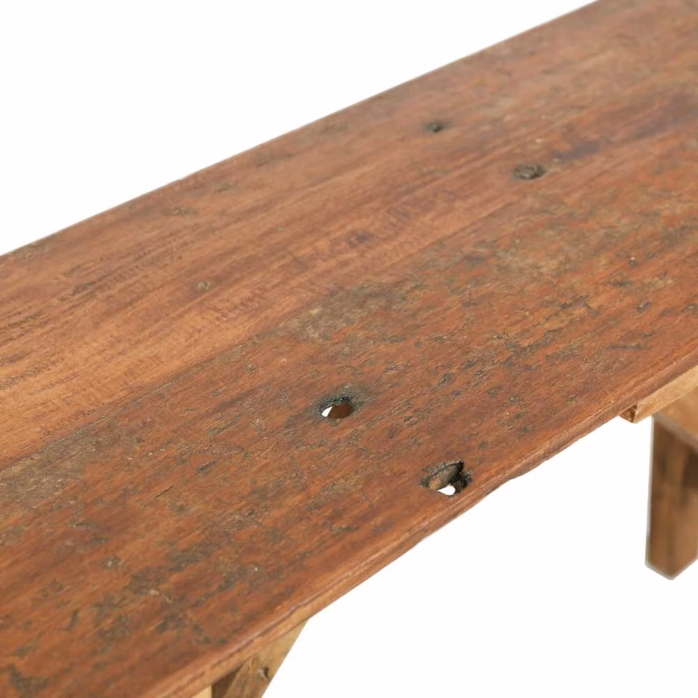 Berkfield Home Rustic Reclaimed Solid Wood Console Table, Brown, W: 130 cm, D: 40 cm, H: 80 cm – 3