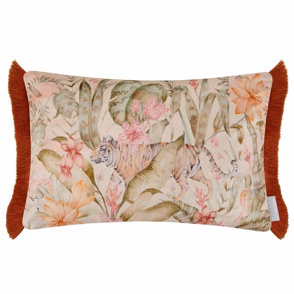 Voyage Maison Tropical Utopia Lotus Feather Filled Velvet Cushion in Multicolour, W/D/H: 60 x 40 x 40 cm – 2