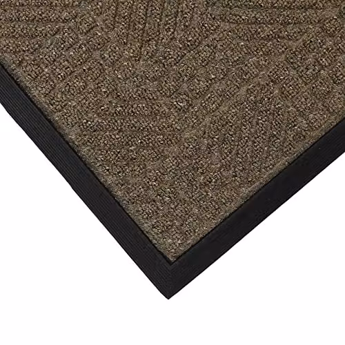 JVL Firth Tile Rubber Backed Doormat, Brown, W: 40 cm, D: 70 cm – 4