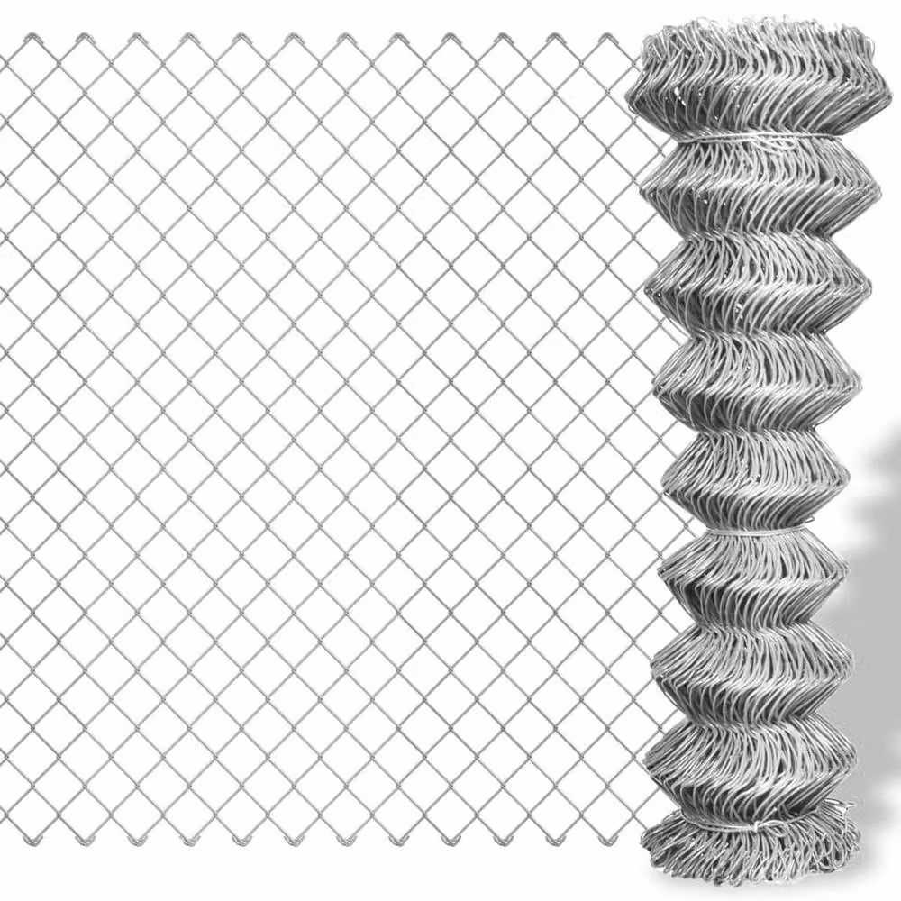 Berkfield Home Galvanised Steel Chain Link Fence, Silver, 25 x 0.8 m – 2