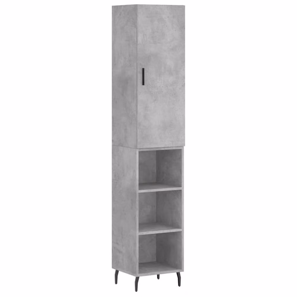 Berkfield Home Highboard in Grey, W/D/H: 34.5 x 34.0 x 180.0 cm – 3