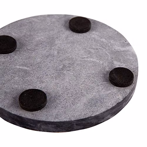 Argon Tableware Black Marble Round Coasters, Pack of 6, Diameter: 10 cm – 3