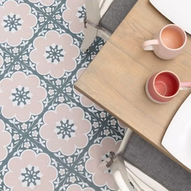 FloorPops Daphne Pink Self Adhesive Vinyl Floor Tiles, Pack of 10 (0.93sqm), W/D/H: 30.48 x 30.48 x 30.48 mm – 1