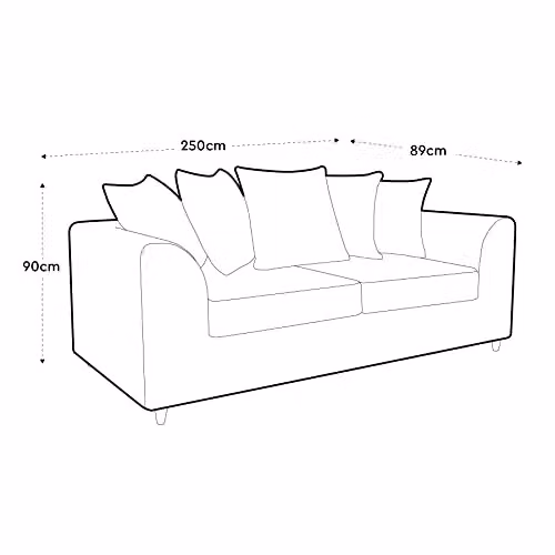 Abakus Direct Harriet 4 Seater Sofa in Pink Crushed Chenille – 6