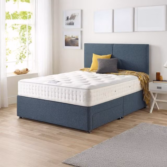 Relyon Leano Wool 1000 Pocket Mattress, White, W: 200 cm, D: 200 cm