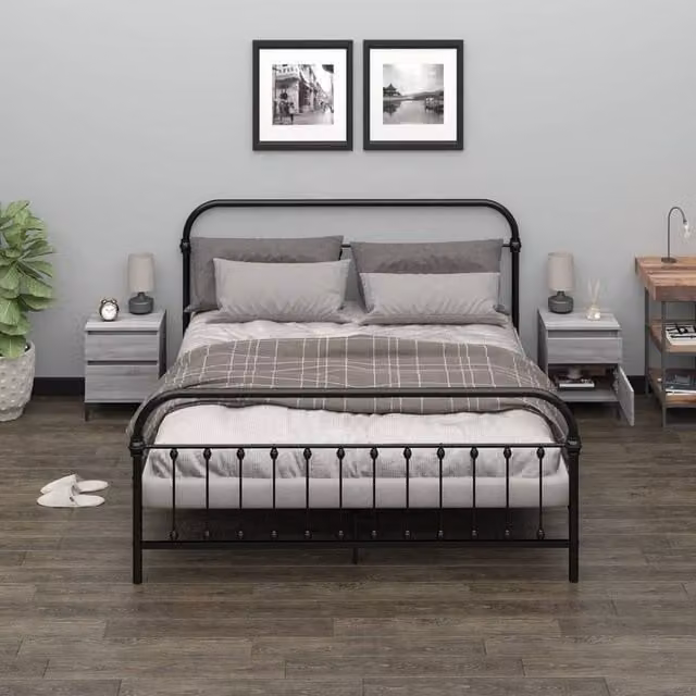 Berkfield Home Set of 2 Grey Sonoma Bedside Cabinets, W/D/H: 40 x 35 x 50 cm – 1