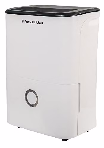 Russell Hobbs RHDH2002 20L/Day Dehumidifier with Smart Timer and Continuous Drain, White
