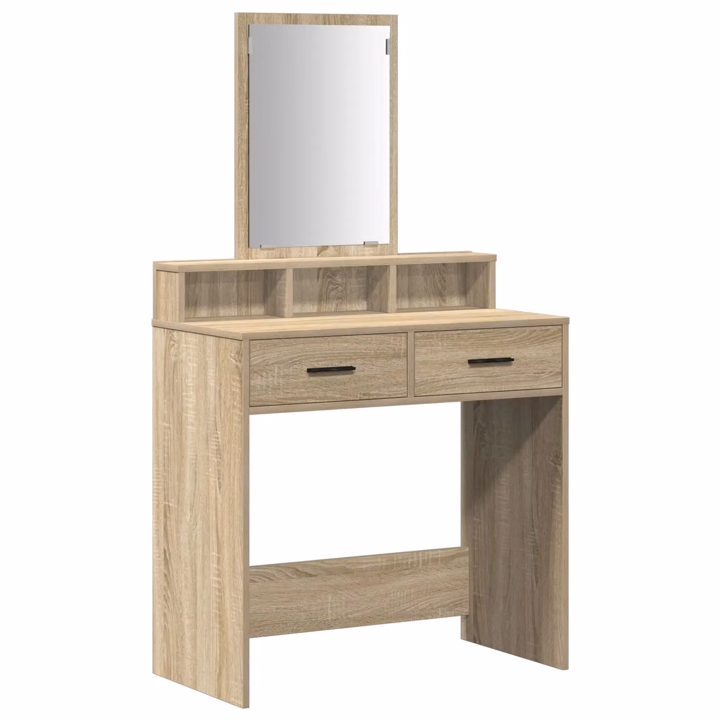 Berkfield Home Dressing Table with Drawers in Sonoma Oak, Beige, W/D/H: 79 x 41 x 140 cm – 2