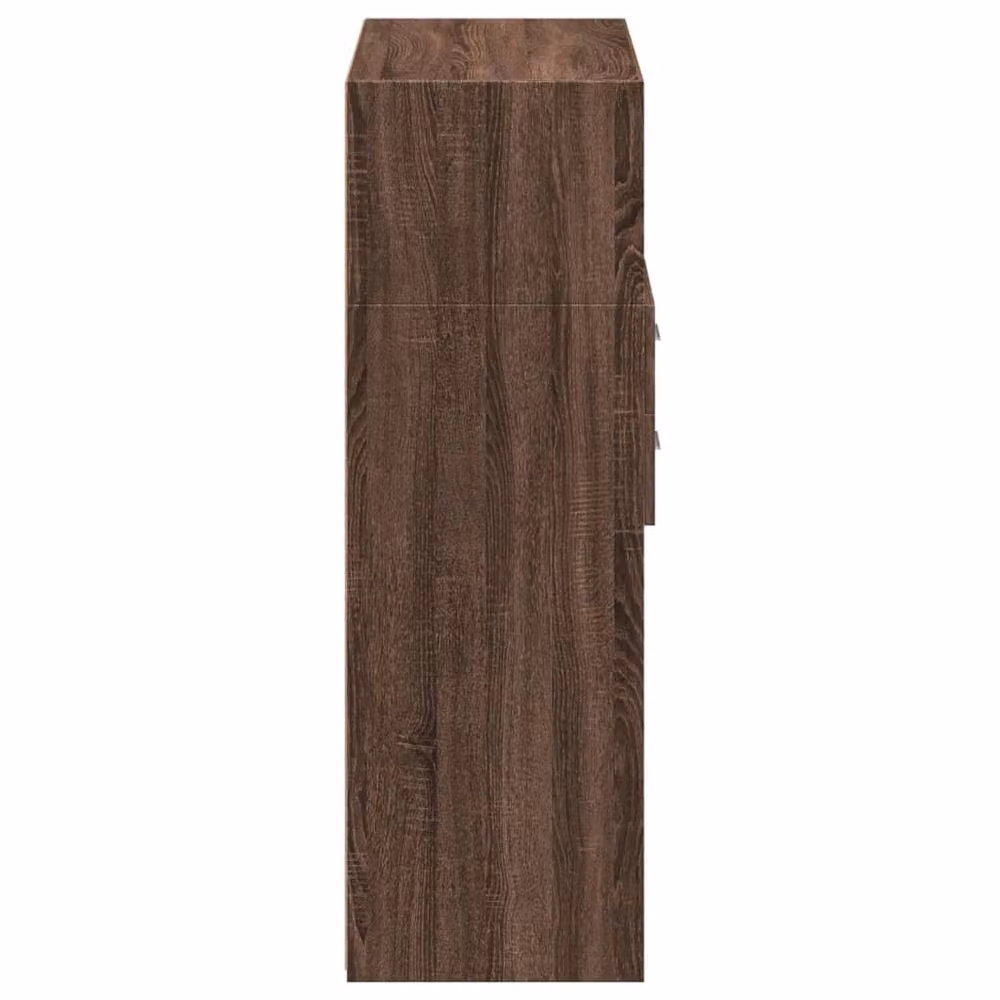 Berkfield Home Modern Highboard in Brown Oak, W: 80 cm, D: 42.5 cm, H: 124 cm – 4