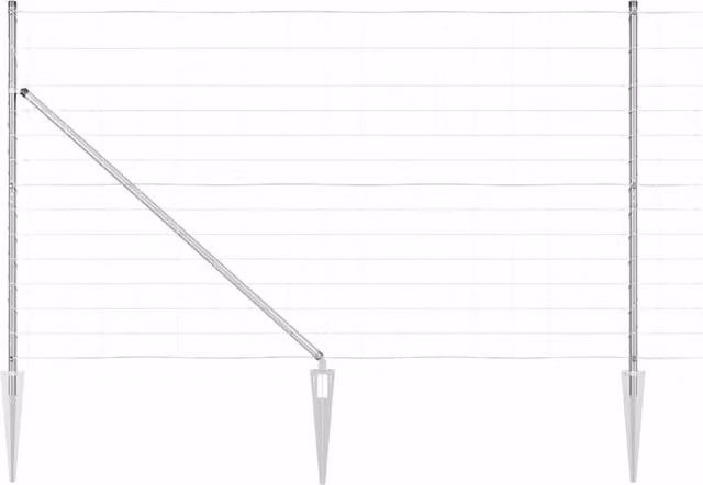 Berkfield Home Field Fence Galvanised Steel in Silver, H: 140 cm x W: 25 m – 1