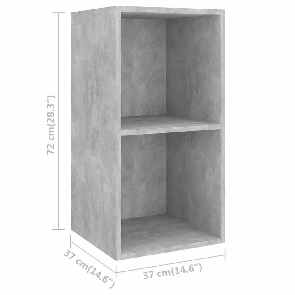 Berkfield Home Practical 3 Piece TV Cabinet Set in Concrete Grey MDF – 4