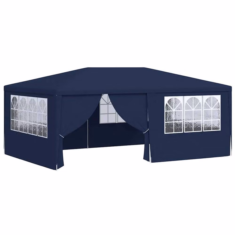 Berkfield Home Professional Party Tent with Side Walls, Blue, W: 6 m, D: 4 m – 3