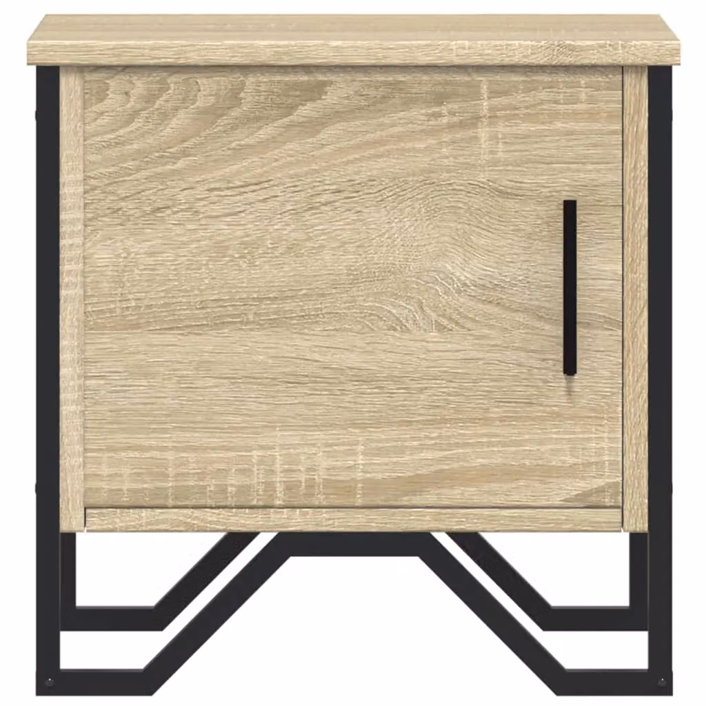 Berkfield Home Set of 2 Sonoma Oak Bedside Cabinets in Brown, W/D/H: 40 x 30 x 40 cm – 3