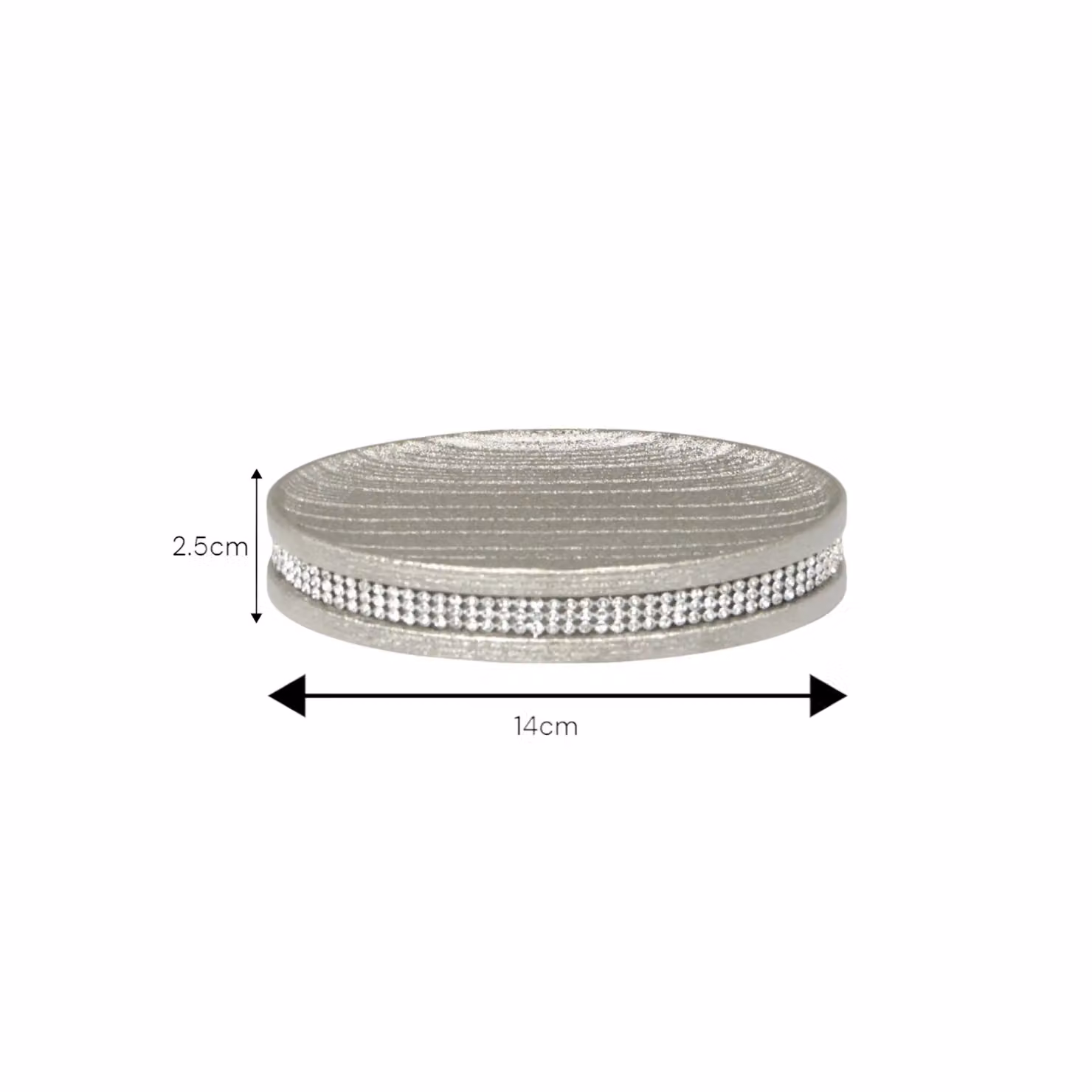 Showerdrape Pzazz Silver Diamante Bathroom Sink Soap Dish – 2