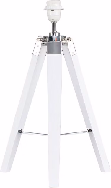 ValueLights Clipper Tripod Table Lamp in White, Height: 50 cm