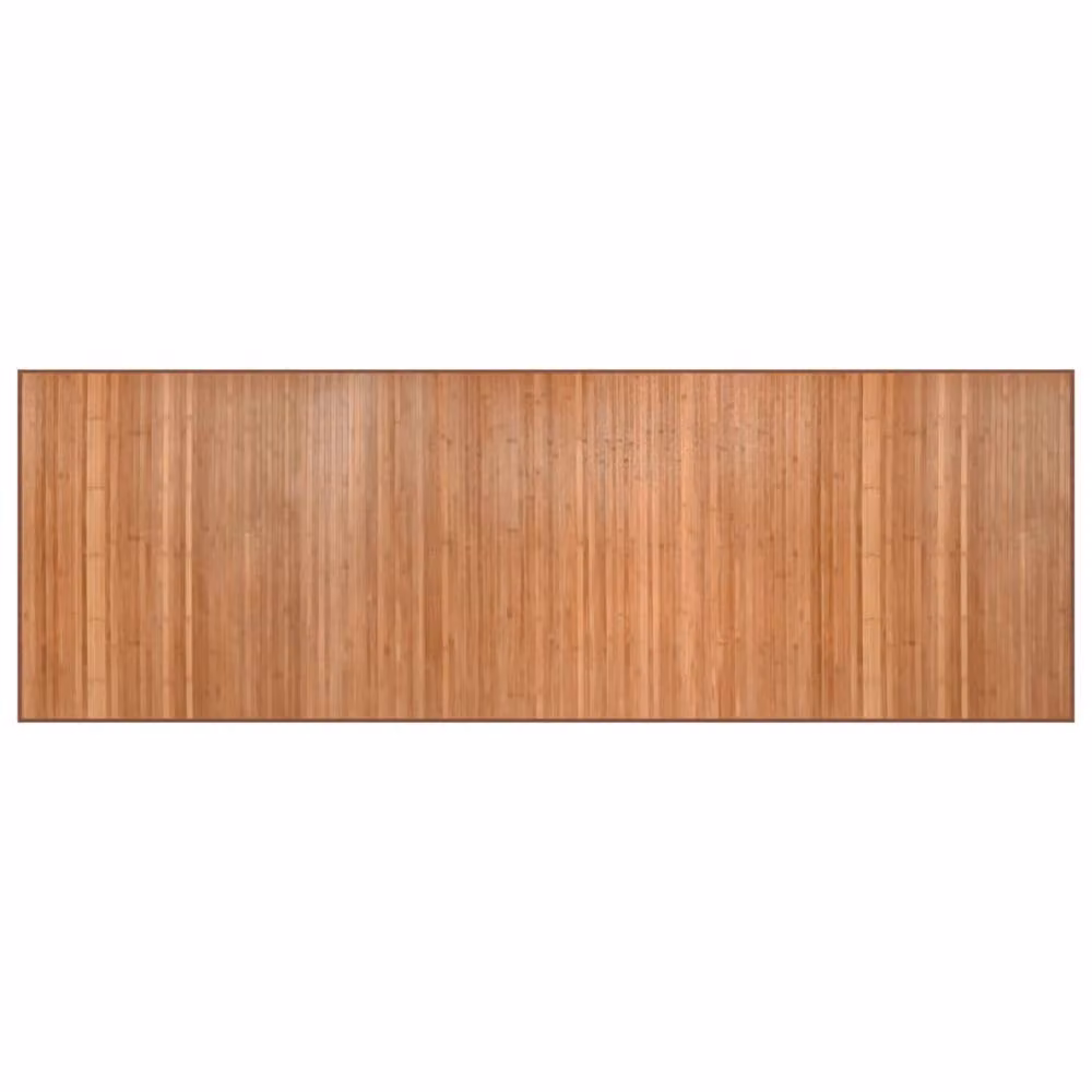 Berkfield Home Rectangular Bamboo Rug in Brown, W: 100 cm, L: 300 cm – 2