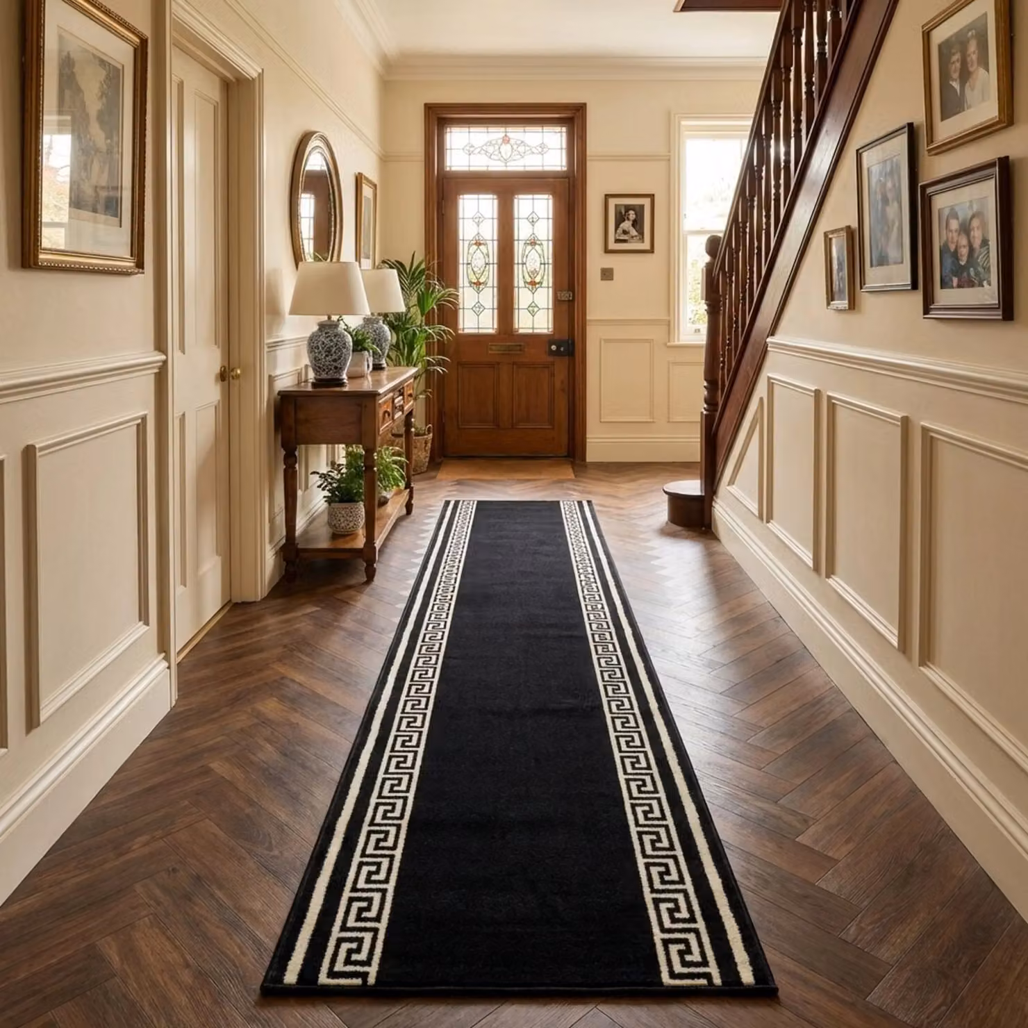 runrug Soft and Luxurious Hallway Runner Rug in Black, W/D/H: 60 x 330 x 0.9 cm – 5